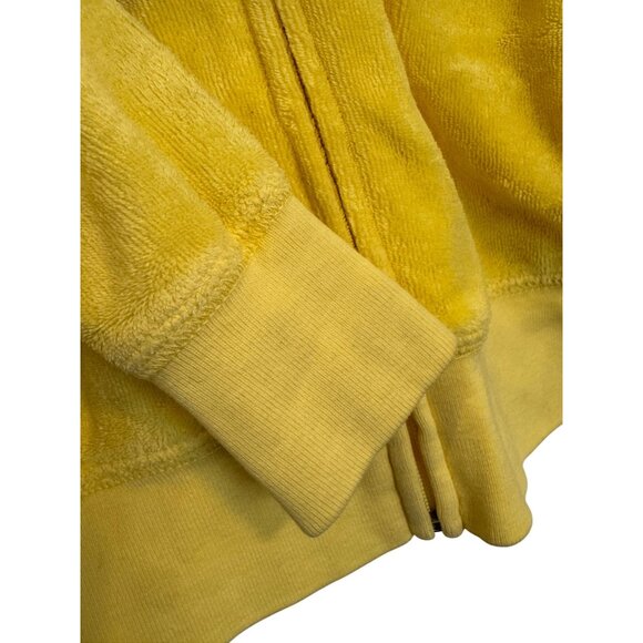 Vintage Y2K Juicy Couture Velour Hoodie Women’s Small Yellow Cotton/Poly Blend - Picture 3 of 6